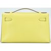 Hermès Kelly Pochette Clutch Lime Epsom PHW