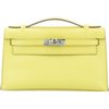 Hermès Kelly Pochette Clutch Lime Epsom PHW