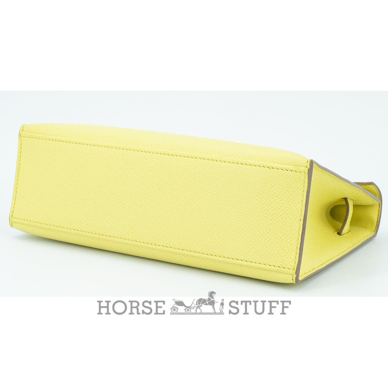 Hermès Kelly Pochette Clutch Lime Epsom PHW
