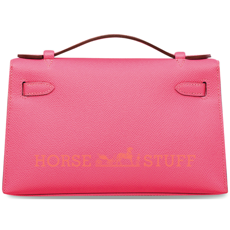 Hermès Kelly Pochette Clutch Rose Azalee Epsom GHW