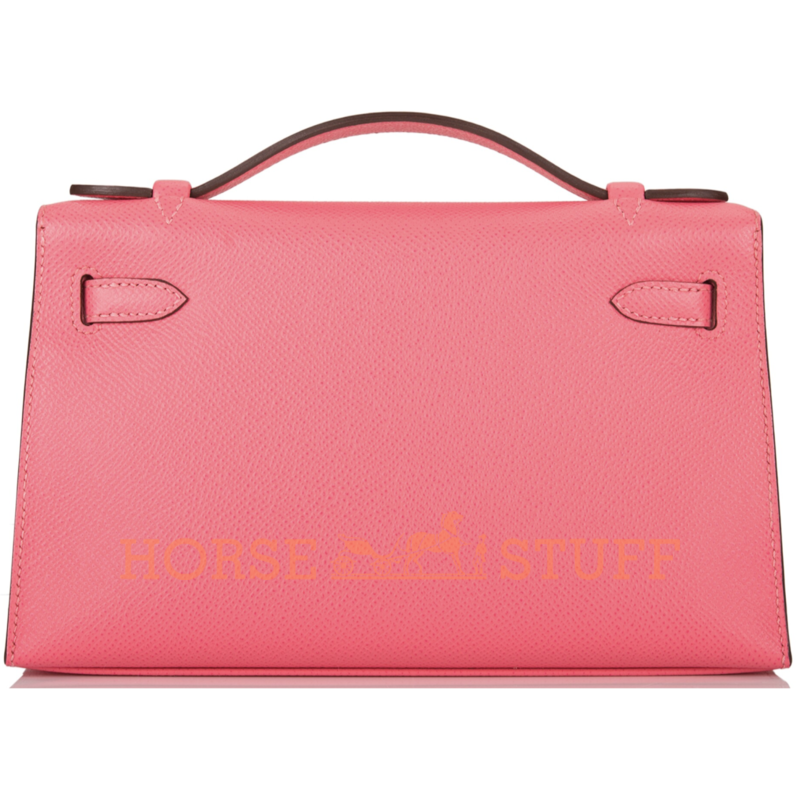 Hermès Kelly Pochette Clutch Rose Azalee Epsom PHW