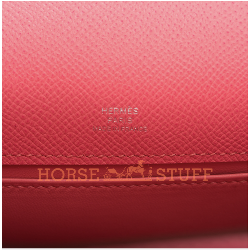 Hermès Kelly Pochette Clutch Rose Azalee Epsom PHW