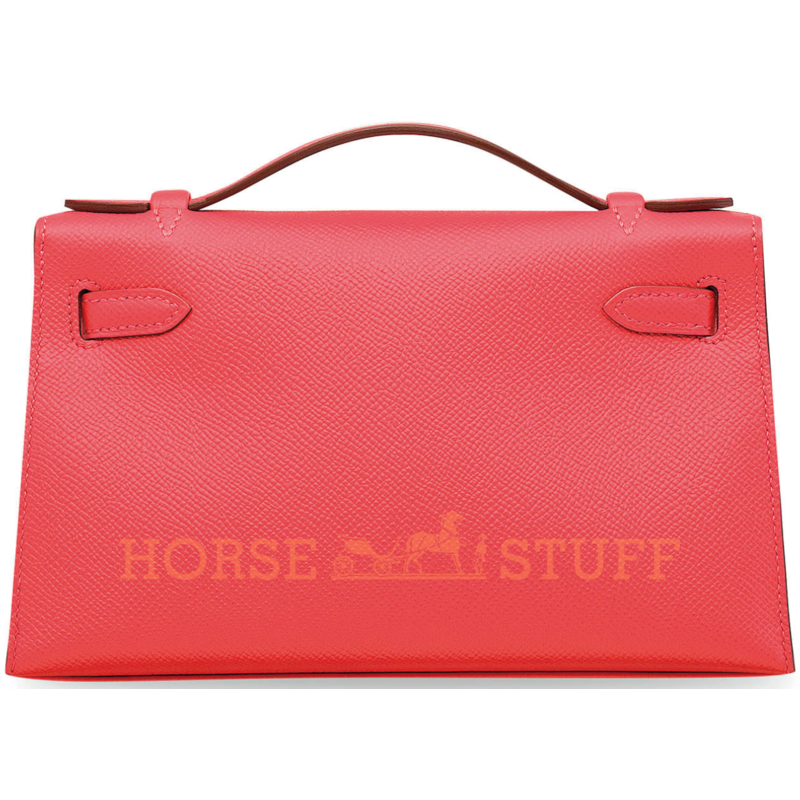 Hermès Kelly Pochette Clutch Rose Jaipur Epsom GHW