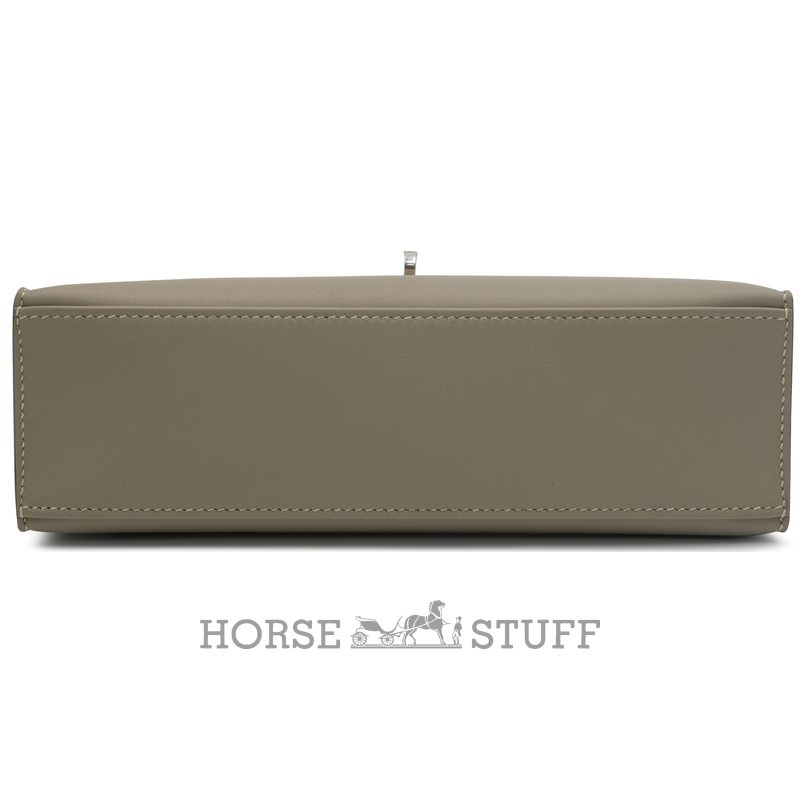 Hermès Kelly Pochette Clutch Special Order HSS Gris Asphalt / Beton Swift PHW