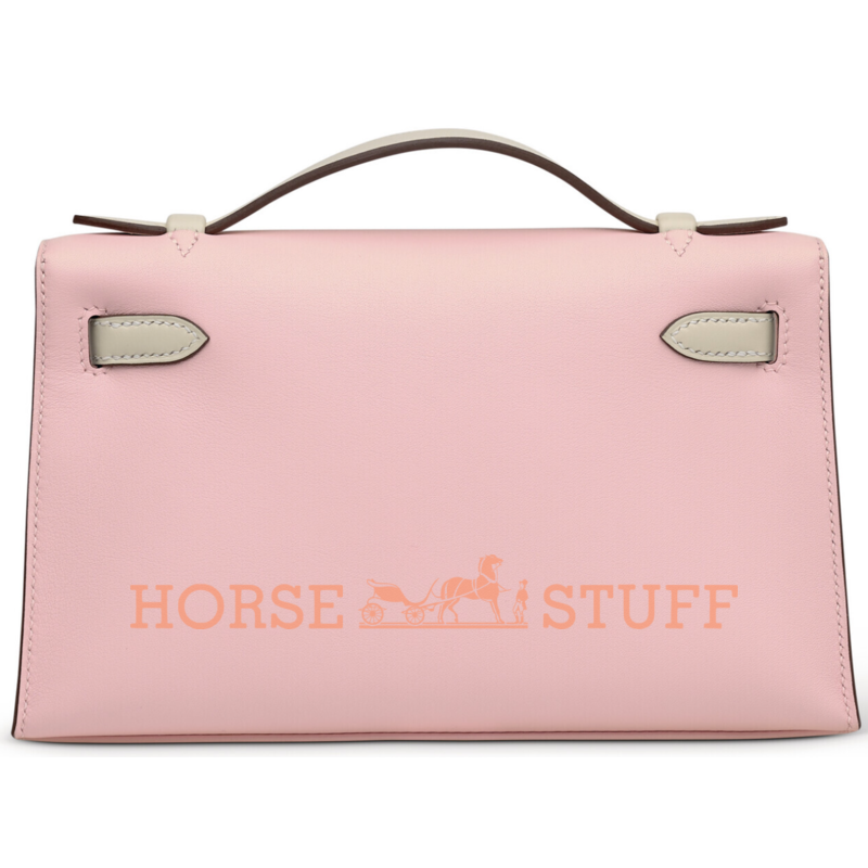 Hermès Kelly Pochette Clutch Special Order HSS Rose Sakura / Nata Swift GHW