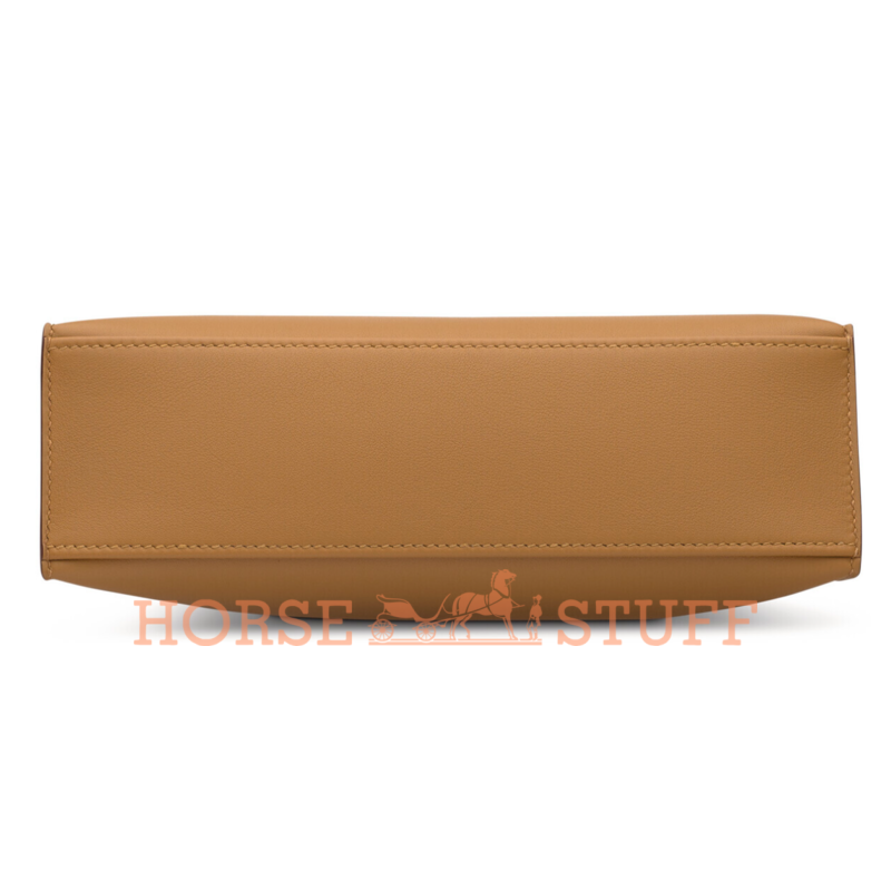 Hermès Kelly Pochette Clutch Special Order HSS Verso Sesame / Lime Swift GHW