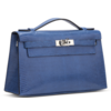 Hermès Kelly Pochette Clutch Blue Sapphire Shiny Niloticus Lizard PHW