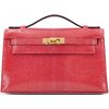 Hermès Kelly Pochette Clutch Bougainvillea Shiny Niloticus Lizard GHW