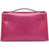 Hermès Kelly Pochette Clutch Fuchsia Shiny Niloticus Lizard PHW