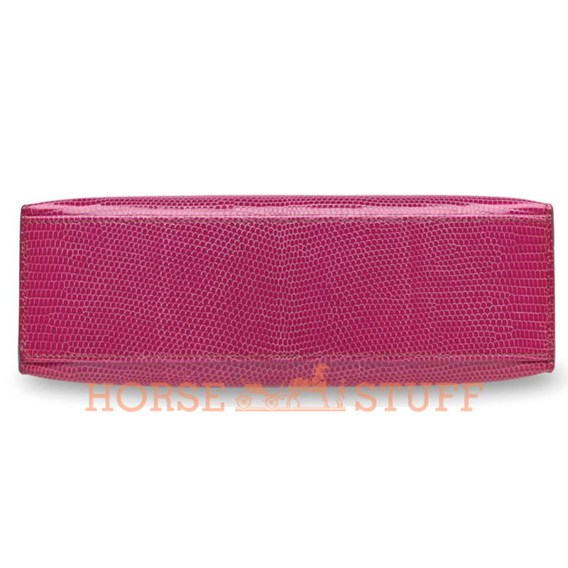 Hermès Kelly Pochette Clutch Fuchsia Shiny Niloticus Lizard PHW