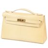 Hermès Kelly Pochette Clutch Beige Shiny Niloticus Lizard GHW