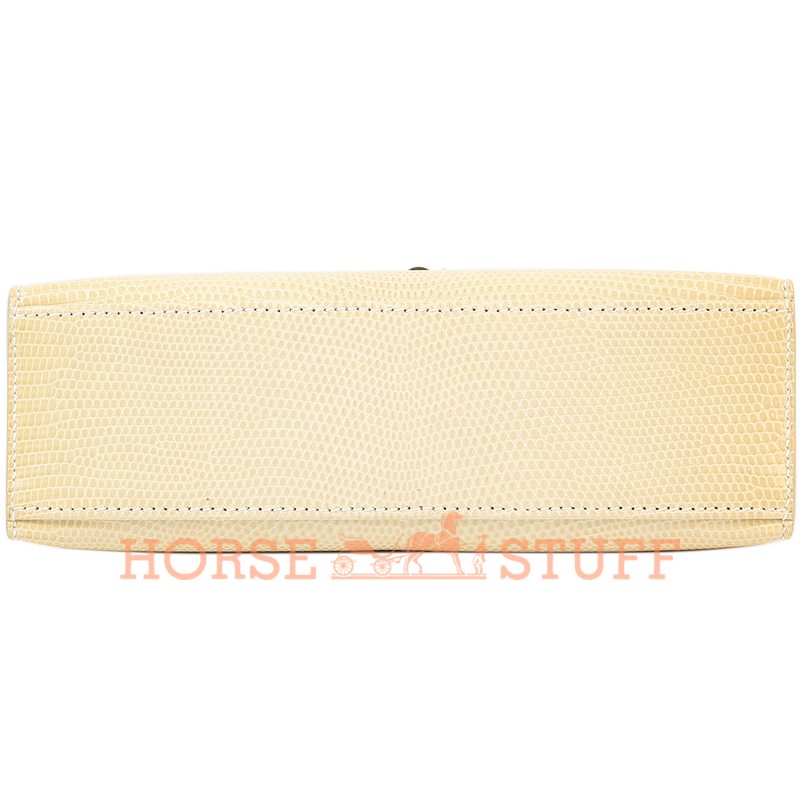 Hermès Kelly Pochette Clutch Beige Shiny Niloticus Lizard GHW