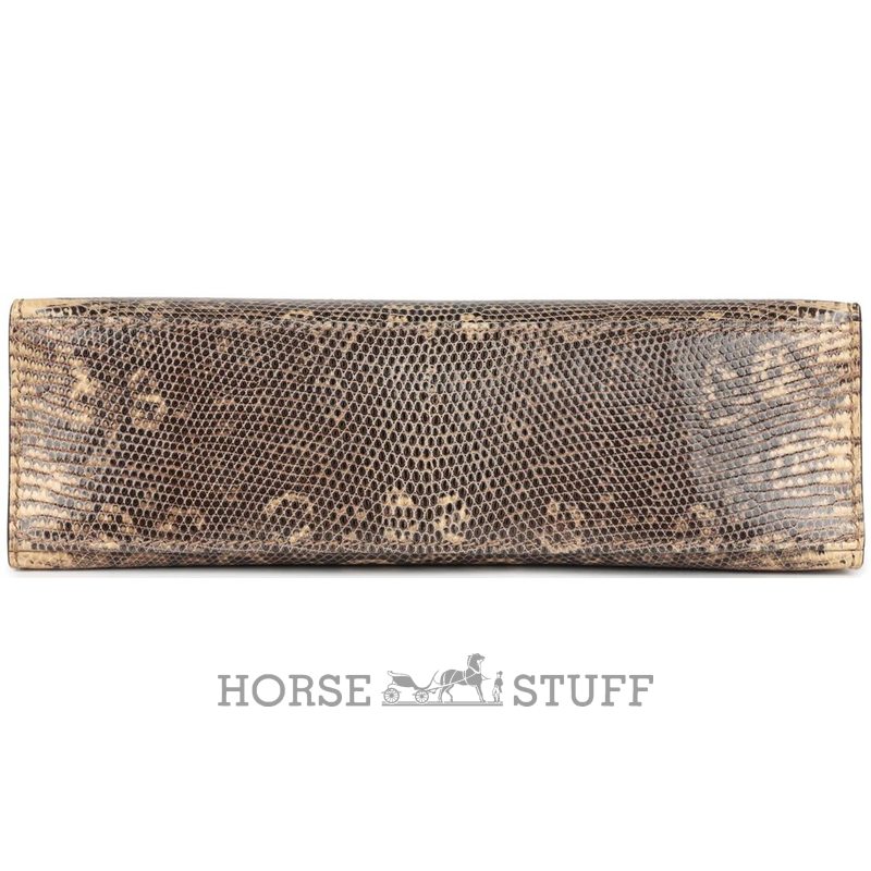 Hermès Kelly Pochette Clutch Ombre ( Desert ) Shiny Salvator Varanus Lizard PHW