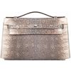 Hermès Kelly Pochette Clutch Ombre ( White ) Shiny Salvator Varanus Lizard PHW