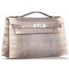 Hermès Kelly Pochette Clutch Ombre ( White ) Shiny Salvator Varanus Lizard PHW