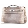 Hermès Kelly Pochette Clutch Ombre ( White ) Shiny Salvator Varanus Lizard PHW