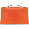 Hermès Kelly Pochette Clutch Tangerine Shiny Niloticus Lizard PHW