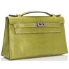 Hermès Kelly Pochette Clutch Vert Anis Shiny Niloticus Lizard PHW