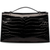 Hermès Kelly Pochette Clutch Black Lisse Crocodile Niloticus GHW