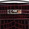 Hermès Kelly Pochette Clutch Bordeaux Lisse Crocodile Niloticus PHW