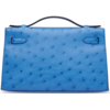 Hermès Kelly Pochette Clutch Bleuet Ostrich GHW