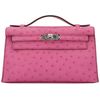 Hermès Kelly Pochette Clutch Fuchsia Ostrich PHW