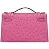 Hermès Kelly Pochette Clutch Fuchsia Ostrich PHW