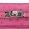 Hermès Kelly Pochette Clutch Fuchsia Ostrich PHW