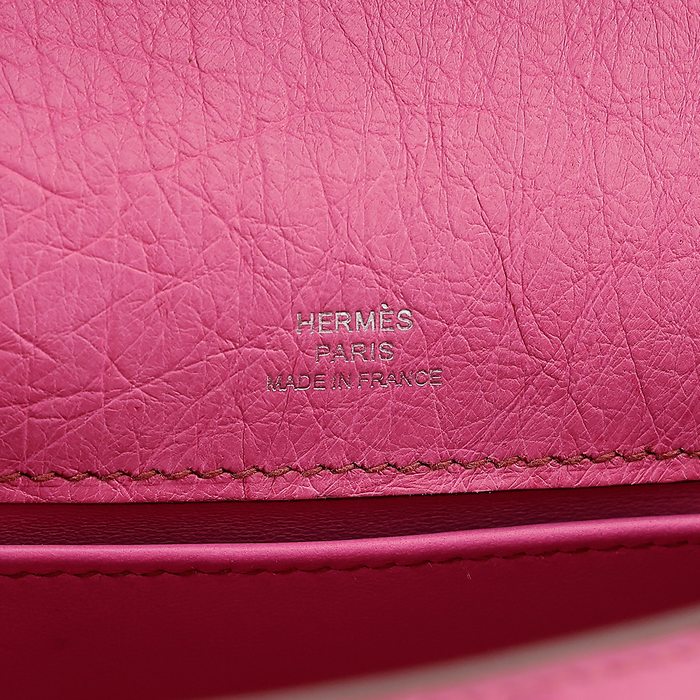 Hermes kelly pochette Ostrich kk peach red Silver Hardware 22cm Full  HandmadeAuthentic quality - lushenticbags