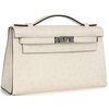 Hermès Kelly Pochette Clutch Nata Ostrich PHW