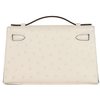 Hermès Kelly Pochette Clutch Nata Ostrich PHW