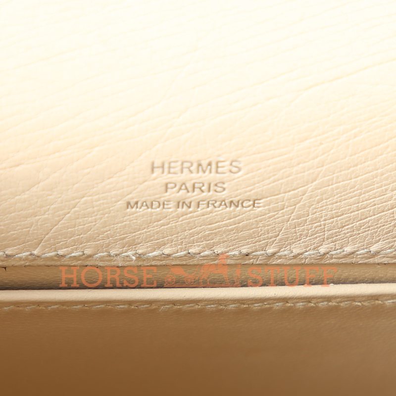 Hermès Kelly Pochette Clutch Parchemin Ostrich PHW