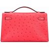 Hermès Kelly Pochette Clutch Rose Texas Ostrich PHW