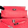 Hermès Kelly Pochette Clutch Rose Texas Ostrich PHW