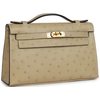 Hermès Kelly Pochette Clutch Trench Ostrich GHW