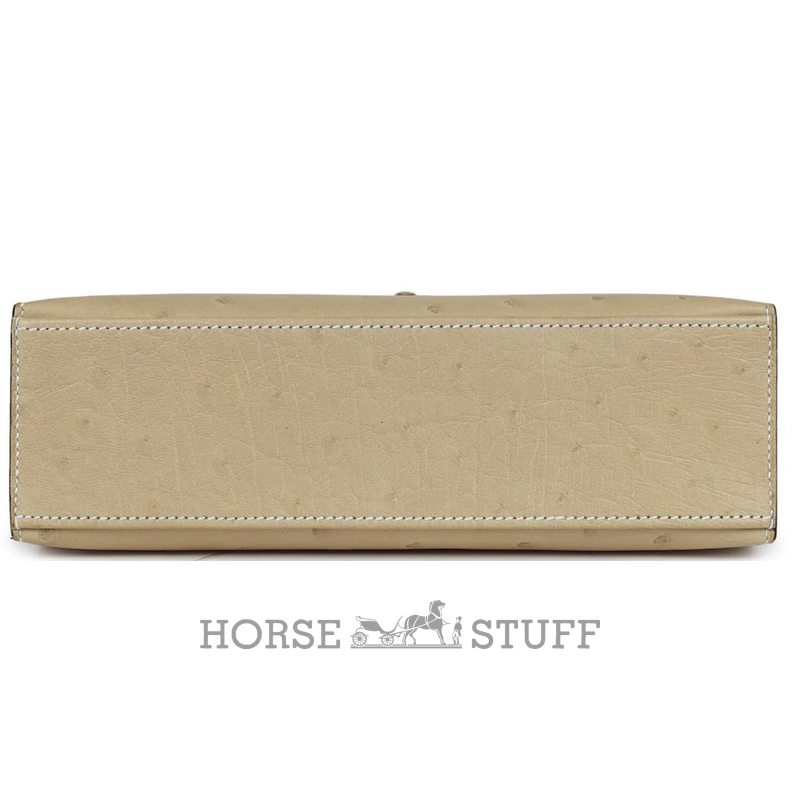 Hermès Kelly Pochette Clutch Trench Ostrich GHW