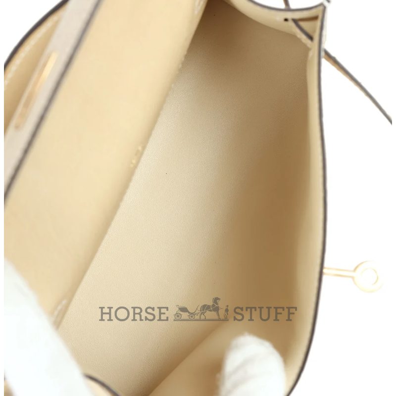 Hermès Kelly Pochette Clutch Trench Ostrich GHW