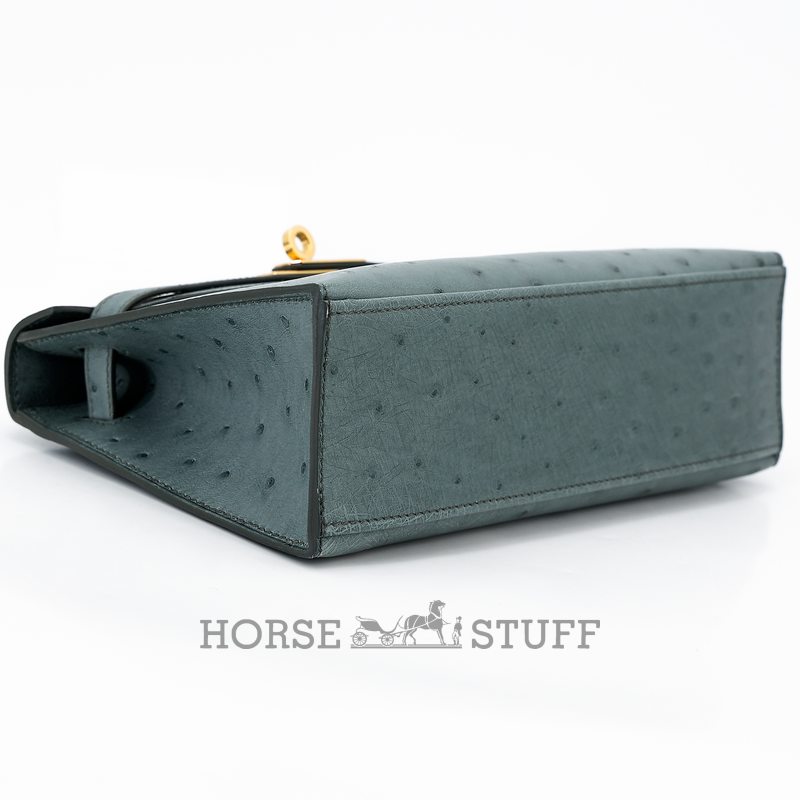 Hermès Kelly Pochette Clutch Vert Amande Ostrich GHW