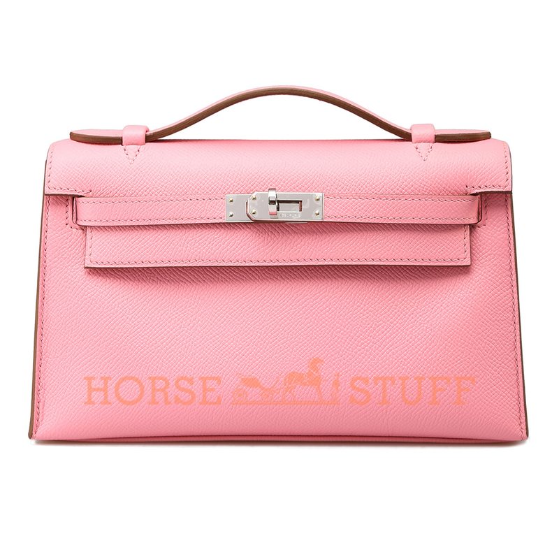 Hermès Kelly Pochette Clutch Rose Confetti Epsom PHW