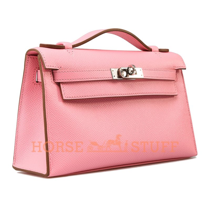 Hermès Kelly Pochette Clutch Rose Confetti Epsom PHW