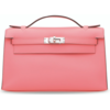 Hermès Kelly Pochette Clutch Rose d'Ete Swift PHW