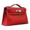 Hermès Kelly Pochette Clutch Rouge Casaque Epsom PHW