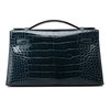 Hermès Kelly Pochette Clutch Colvert Lisse Crocodile Alligator PHW