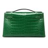 Hermès Kelly Pochette Clutch Cactus Lisse Crocodile Alligator GHW