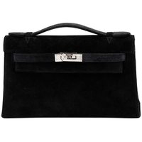 Kelly Pochette Doblis Suede Black