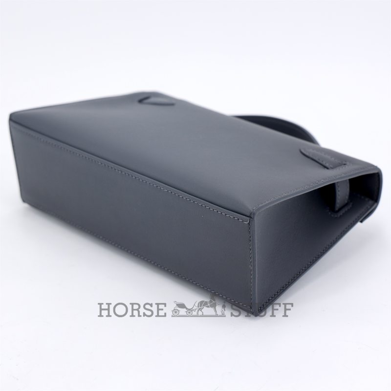 HERMÈS KELLY POCHETTE CLUTCH Ardoise Swift GHW