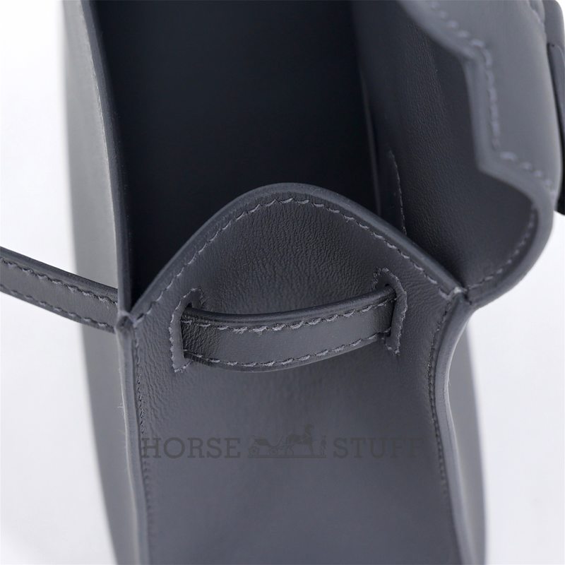 HERMÈS KELLY POCHETTE CLUTCH Ardoise Swift GHW