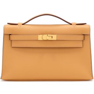 Hermès Kelly Pochette Biscuit Swift GHW