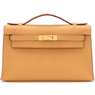 Hermès Kelly Pochette Biscuit Swift GHW