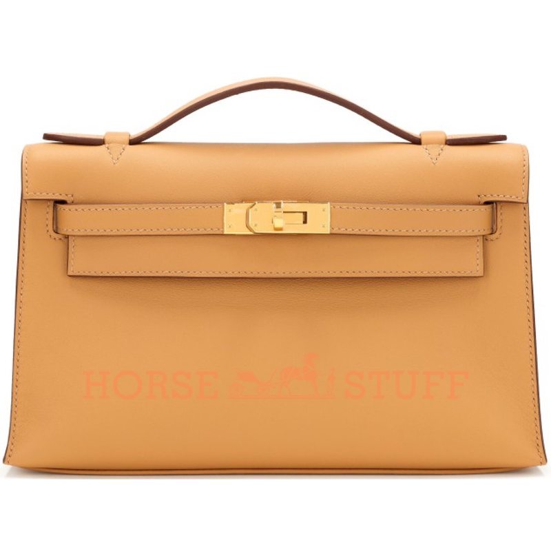 Hermès Kelly Pochette Biscuit Swift GHW